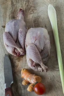 Kitchen Utensils Prints: Quails, Asian