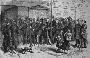Europe Cultural Heritage Sites Prints: Queue in front of the box office of the Berlin Opera House