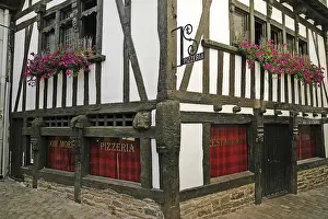 Historic French Architecture Prints: Quimperle, timber-frame