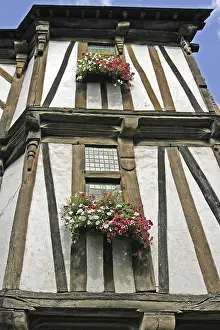 European Historic City Center Prints: Quimperle, timber-frame