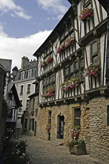 Historic French Architecture Prints: Quimperle, timber-frame