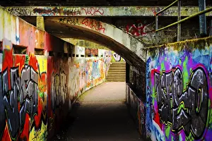 Mural Painting Prints: Railway Subway Graffiti Print
