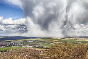 Cloudy Weather Conditions Prints: Rain cloud with downpour