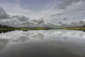Southern Germany Lake Scenery Prints: Rain clouds over the Hopfensee