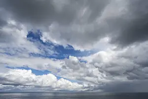 Scottish Overcast Skies Prints: Rain clouds over the North Sea