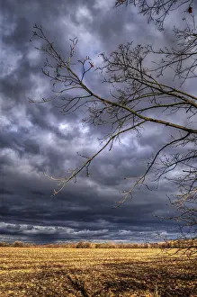 Stormy Sky Prints: Rain clouds, sun rays, twilight