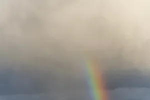 Bas Rhin Landscape Prints: Rainbow appears in rain clouds in spring