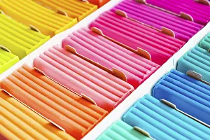 Full Frame Artwork Prints: Rainbow colors of modeling clay