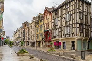 Traditional French Architecture Prints: Rainy impression of Troyes