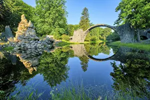 Devil's Bridge Saxony Prints: Rakotz Bridge, also Devil's Bridge