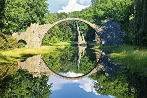 German Tourist Attraction Prints: Rakotz Bridge, also Devil's Bridge