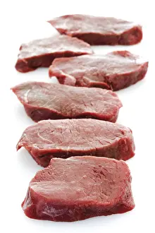 Domestic Cattle Images Prints: Raw steaks