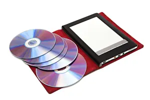 Leather Book Cover Prints: Reader in a leather cover on a white background
