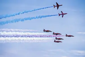 Red Arrows Prints: Red Arrows Print - Riviera Airshow 2026, Devon, England
