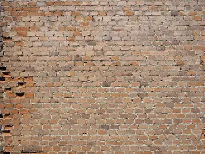 No People In The Background Prints: Red brick wall background