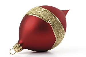 Decorative Christmas Ornament Prints: Red Christmas tree bauble