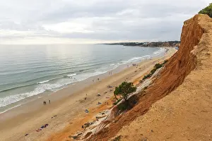 Algarve Beach Prints: Red cliffs on sandy beach in Algrave