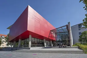 Munich University Building Prints: 'Red Cube' of the University of Applied Sciences