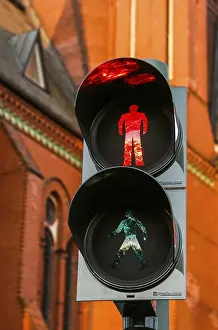 Empty Urban Environment Prints: Red traffic light