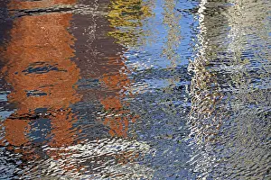 Water Surface Reflection Prints: Reflection, colourful reflections on the water surface