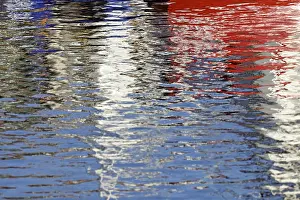 Northern Germany Coastal Views Prints: Reflection, colourful reflections on the water surface
