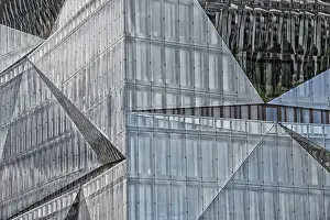 Government District Berlin Prints: Reflection on a glass window facade