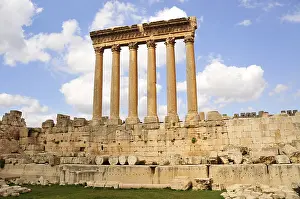Deserted Temple Ruins Prints: The six remaining columns of the Temple of Jupiter