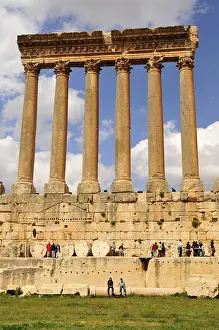 Historic Temple Architecture Prints: The six remaining columns of the Temple of Jupiter
