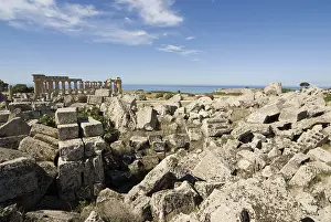 Ancient Greek Ruins Italy Prints: Remaining rubble of Temple G and Temple E
