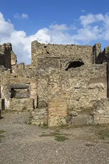 Unesco World Heritage Ancient City Prints: Remnants of old terracotta brick and stone wall structures with rectangular