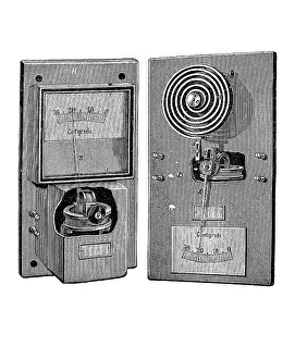 Central Europe Industrial Heritage Prints: Remote thermometer for heating systems by G