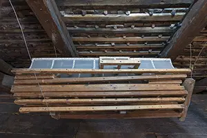 Bavaria Industrial Museum Prints: Replacement sieves of a grain mill in the attic
