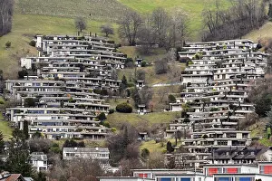 Switzerland Architecture Prints: Residential development on a slope