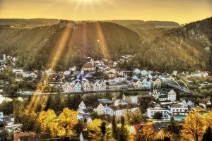 Evening Sun In Germany Prints: Riedenburg in the evening light