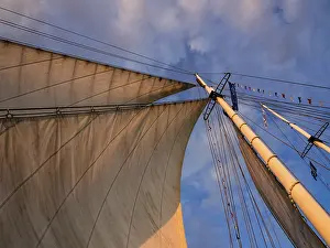 Northern Germany Harbor Prints: Rigging of a sailing ship