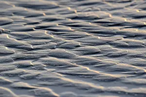 Evening Coastal Atmosphere Prints: Ripples, scale pattern in sand at low tide
