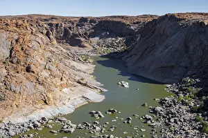 Orange River Landscape Prints: River bed and dump on the Orange River