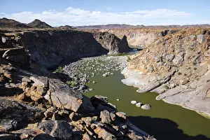 River Course Photography Prints: River bed and dump on the Orange River