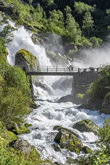 Norway River Landscape Prints: River Briksdalselva, Hike to the Briksdalsbreen