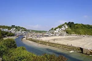 Cornwall England Prints: River Looe, East Looe Beach, Looe