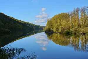 Bavaria Waterfront Scene Prints: River, Main, Trees, Reflection