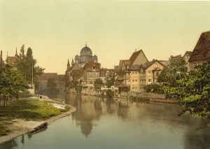 River Pegnitz Germany Prints: River Pegnitz and Synagogue, Nuremberg