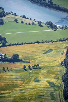 Mre Og Romsdal County Landscapes Prints: River Rauma and fields, Andalsnes