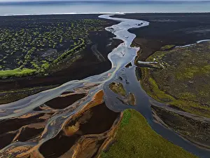 Aerial View Of River Prints: River, river course, river delta