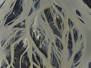 Aerial View Of River Delta Prints: River, river course, river delta