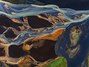 European Wilderness Scenery Prints: River, river course, river delta