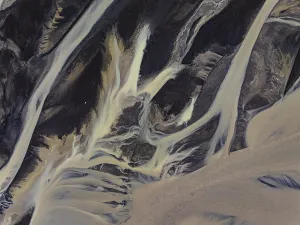 Wild River In South Iceland Prints: River, river course, river delta