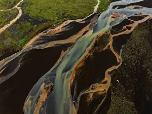 Aerial View Of River Prints: River, river course, river delta