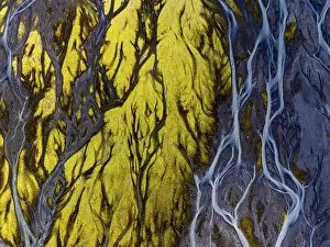 Aerial View Of River Course Prints: River, river course, river delta
