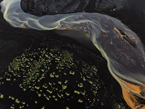 Aerial View Of River Prints: River, river course, river delta